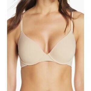 NWT Natori Nude (café) Minimal Convertible Push-Up Underwire Bra 34A